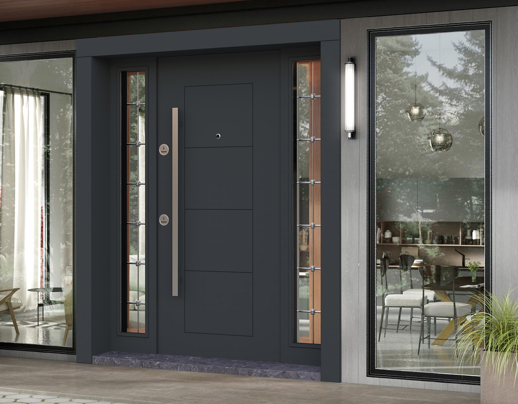 Kapaklı Çelik Kapıcı